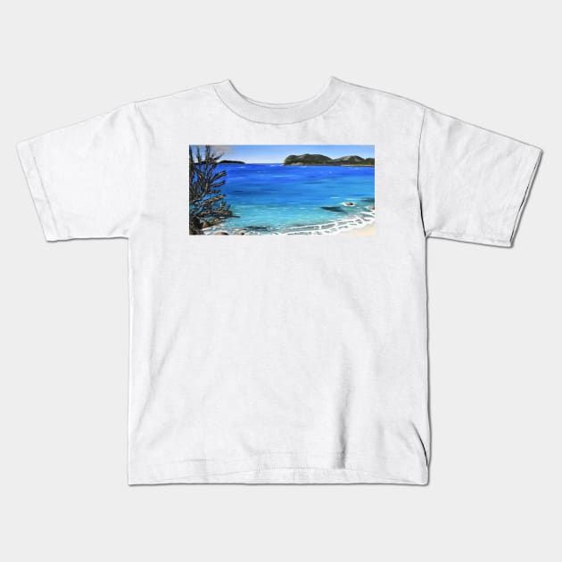 Frenchman's Bay Kids T-Shirt by KerrySandhu